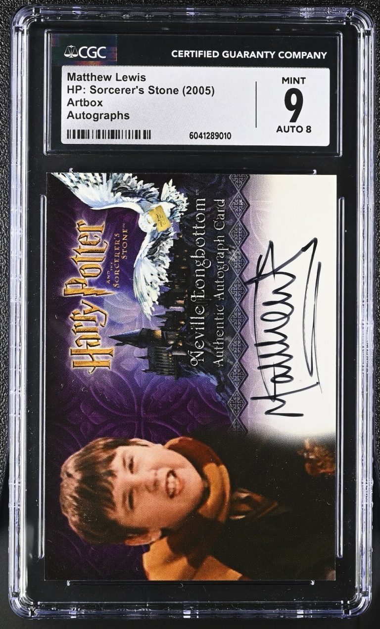 2005 Artbox Harry Potter Sorcerer's Stone Matthew Lewis Signed Neville CGC 9