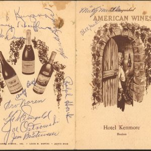 Mickey Mantle Rookie Era Signed 1952 Yankees WS Champ Menu PSA PSA/DNA LOA