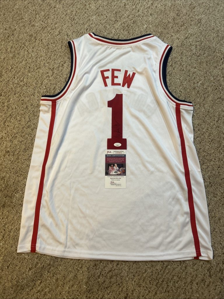 GONZAGA BULLDOGS- MARK FEW SIGNED AUTOGRAPH JERSEY JSA COA BASKETBALL COACH HOF