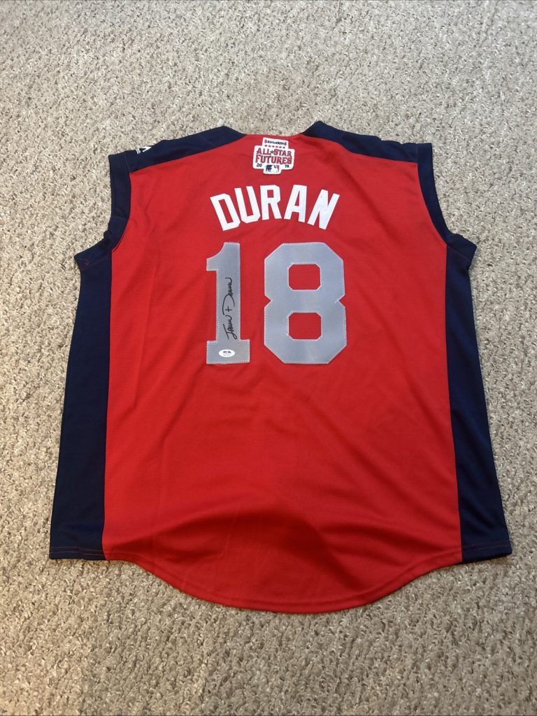 BOSTON RED SOX- JARREN DURAN SIGNED AUTOGRAPH JERSEY PSA COA FUTURES GAME 2019