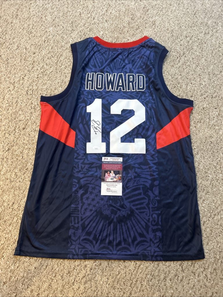 DWIGHT HOWARD SIGNED AUTOGRAPH TEAM USA OLYMPICS JERSEY JSA COA BASKETBALL GOLD