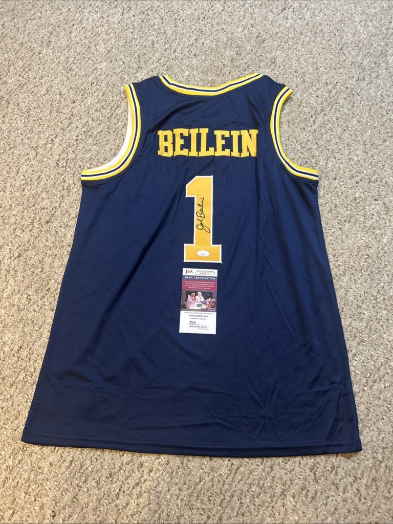 MICHIGAN WOLVERINES- JOHN BEILEIN SIGNED AUTOGRAPH JERSEY JSA COA BASKETBALL