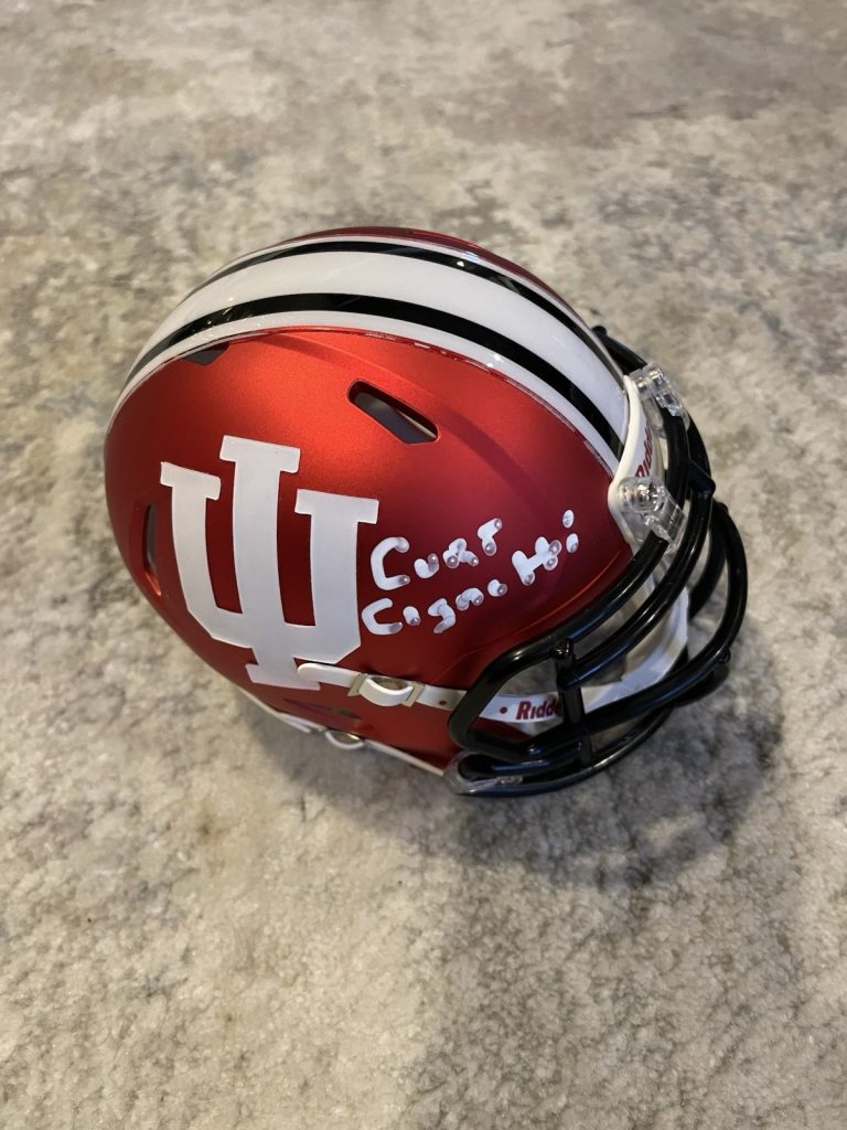 Coach Curt Cignetti Signed Indiana Hoosiers Mini Helmet PSA Authentication COA