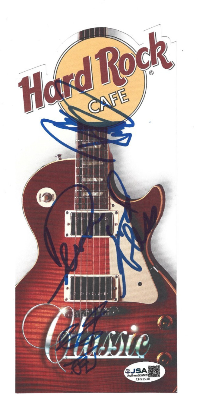 LFO BAND REAL SIGNED HARD ROCK CAFE ADVERT JSA COA AUTOGRAPHED DEVIN RICH BRAD COLLECTIBLE MEMORABILIA