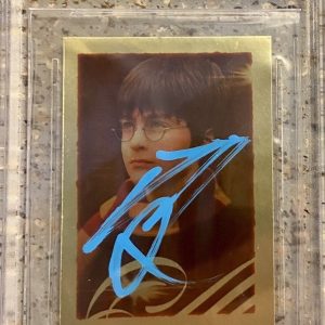 2001 Harry Potter Gold #193 Stickers Daniel Radcliffe Signed Auto Beckett BAS