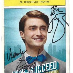 How To Succeed Business SIGNED Playbill JSA COA Daniel Radcliffe Larroquette +