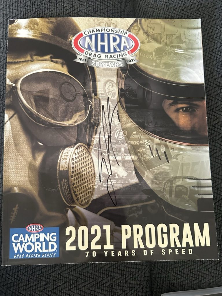 Greg Anderson Signed 2021 Season Nhra Program Magazine Funny Car Champion