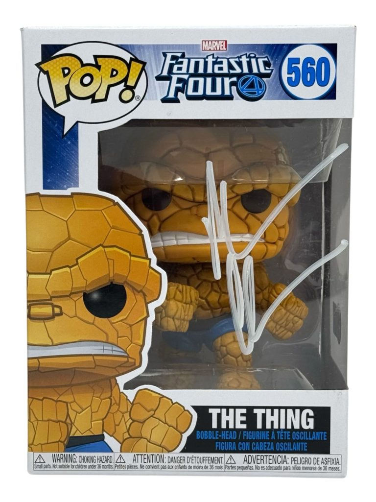 Michael Chiklis Signed The Thing Funko Pop Marvel Fantastic Four 560 Beckett COA