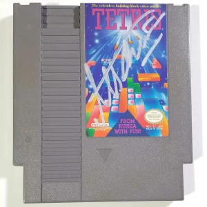 Alexey Pajitnov hand SIGNED Tetris Nintendo Game Cartridge #2 JSA COA Autograph