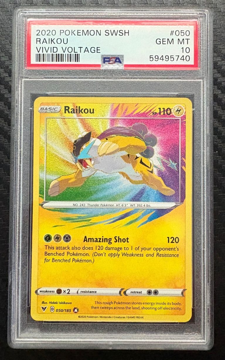 2020 POKEMON VIVID VOLTAGE #050 RAIKOU PSA 10 COLLECTIBLE MEMORABILIA