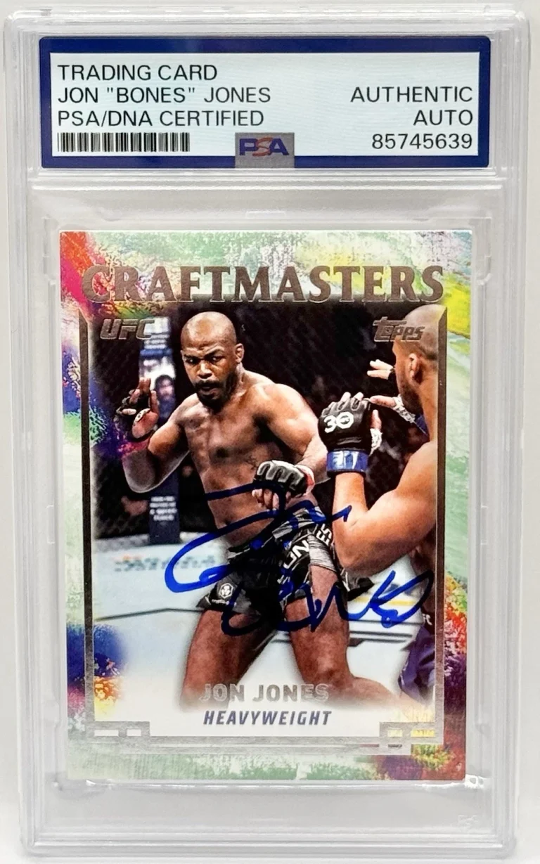 Jon Bones Jones Signed 2024 Topps Knockout Craftmasters UFC Card PSA/DNA Slabbed