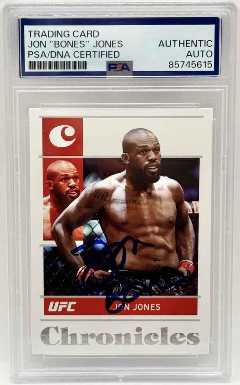 Jon Bones Jones Signed 2022 Chronicles UFC Card PSA/DNA Slabbed