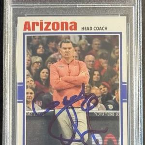 Tommy Lloyd Signed Autographed Arizona Wildcats Custom Card PSA/DNA Slabbed