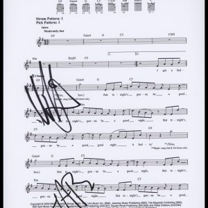 will.i.am & Taboo "Black Eyed Peas" SIGNED 'I Gotta Feeling' Sheet Music ACOA