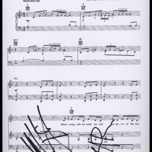 will.i.am & Taboo "Black Eyed Peas" SIGNED 'Where Is the Love' Sheet Music ACOA