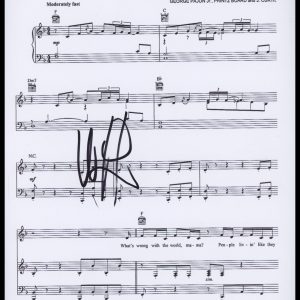 will.i.am "Black Eyed Peas" AUTOGRAPH Signed 'Where Is the Love' Sheet Music