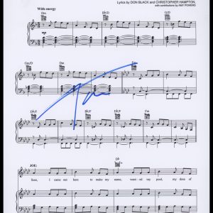 Tom Francis "Sunset Blvd." AUTOGRAPH Signed 'Sunset Boulevard' Sheet Music ACOA