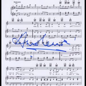 Annie Lennox "Diva" AUTOGRAPH Signed 'Walking on Broken Glass' Sheet Music ACOA