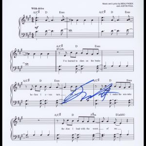 Ben Platt "Dear Evan Hansen" SIGNED 'Waving Through a Window' Sheet Music ACOA