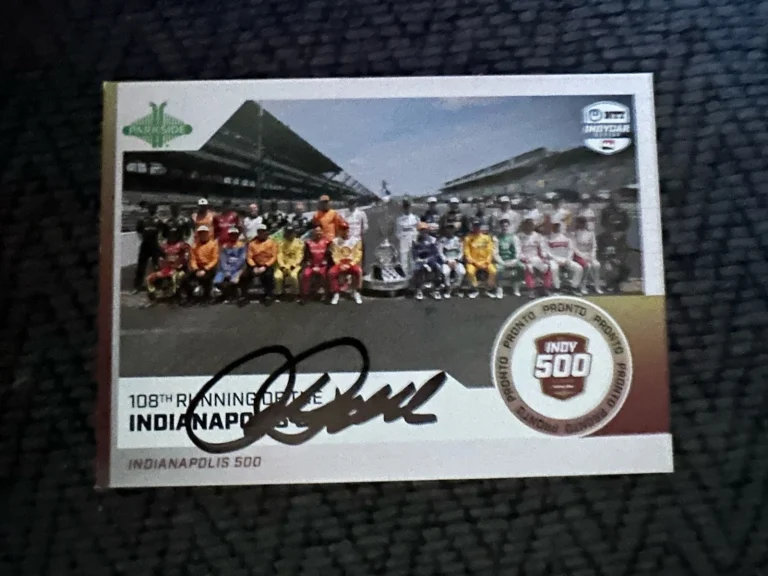 Signed Trading Card Indy 500 Car Indianapolis Roger Penske 2024 Parkside Pronto