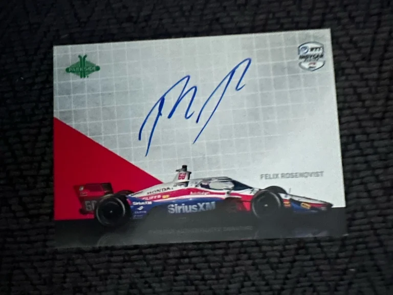 Felix Rosenqvist Signed Trading Parkside 2025 Indy Card Insert Autograph
