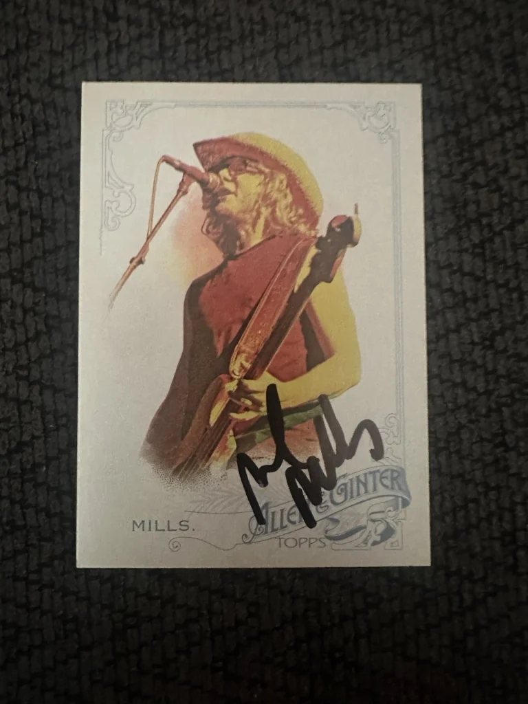 Mike Mills Signed Trading Card Autographed Allen & Ginter 2015 REM