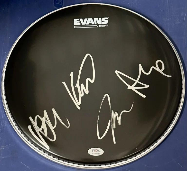 A Day To Remember Signed 12”inch Drumhead All 4 Members PSA/DNA Coa All I Want