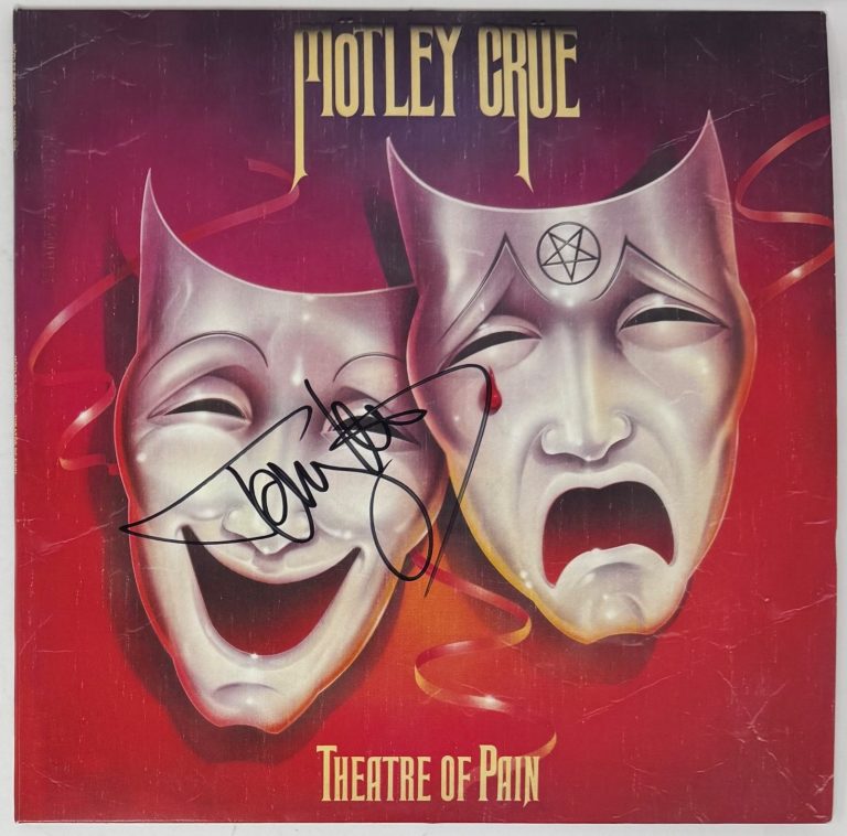 Tommy Lee Signed Autograph Motley Crue Theatre of Pain Vinyl Record Album LP JSA