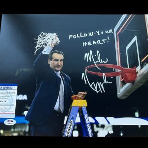 Mike Krzyzewski Signed 11x14 Photo “Follow Your Heart!” Psa/Dna Coa Coach K Duke