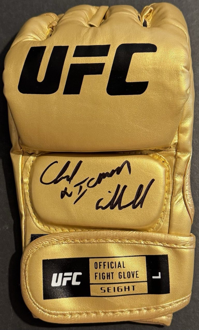 Chuck Liddell Signed Autographed Gold UFC Fight Glove PSA/DNA COA The Iceman