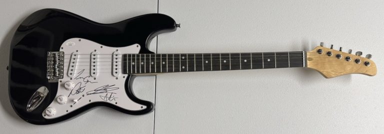 Movements Signed Autographed Band Guitar All 4 Members JSA COA