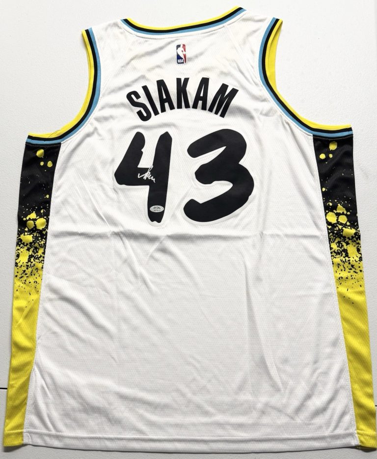 Pascal Siakam Signed Autographed Indiana Pacers City Edition Jersey PSA/DNA COA