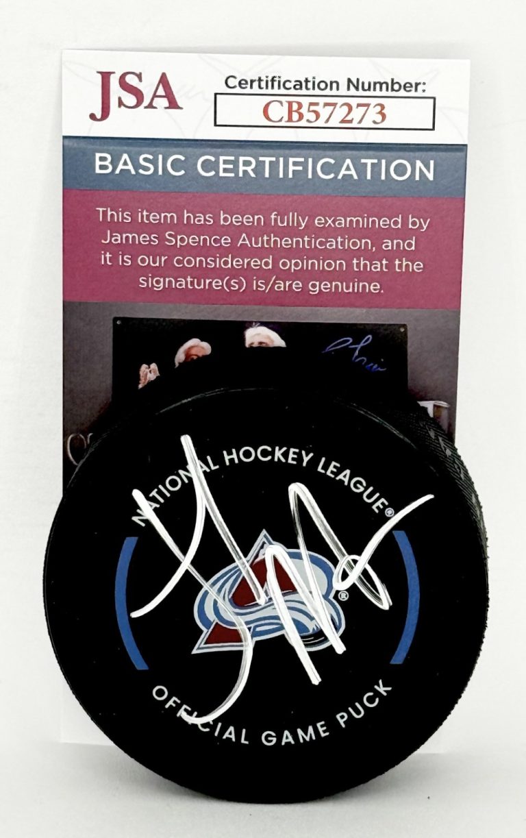 Josh Manson signed Colorado Avalanche Official Game Puck autographed JSA
