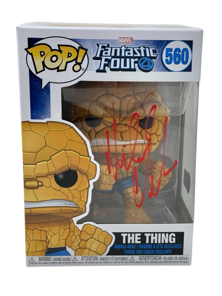 Michael Chiklis Signed Marvel Fantastic Four The Thing Funko Pop 560 Beckett COA