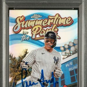 Aaron Judge Autographed 2024 Topps Chrome #SITP-3 Summertime in the Park PSA 10