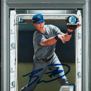 Bobby Witt Jr Autographed 2020 Bowman Chrome #Bcp25 Prospects RC Royals Psa 9