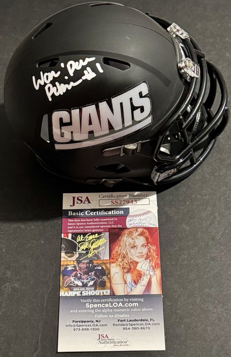 WAN’DALE WANDALE ROBINSON SIGNED AUTOGRAPHED NEW YORK GIANTS MINI HELMET JSA COLLECTIBLE MEMORABILIA