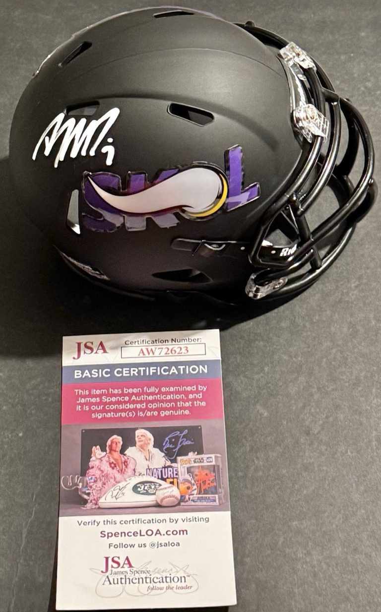 Byron Murphy Jr Signed Autographed Minnesota Vikings Skol Mini Helmet JSA COA