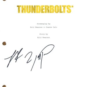 Wyatt Russell & Lewis Pullman Thunderbolts Signed Movie Script Marvel BAS COA