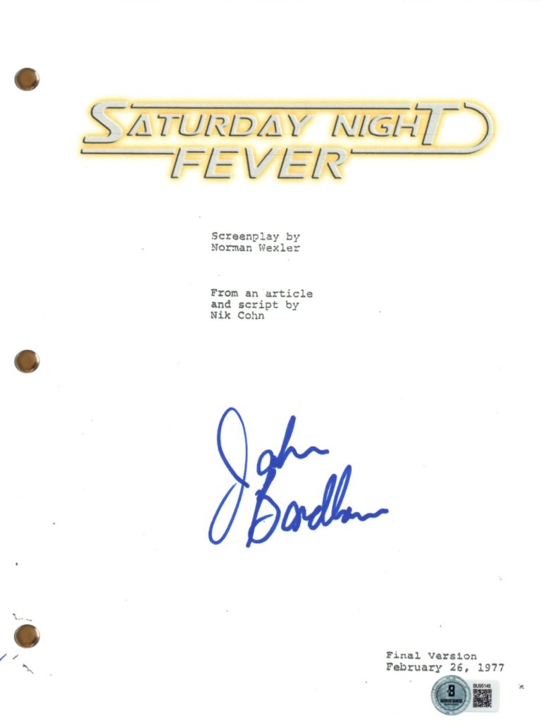 John Badham Signed Autograph Saturday Night Fever Movie Script Director BAS COA