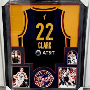 Caitlin Clark Signed Autographed Indiana Fever Framed Jersey Beckett BAS COA