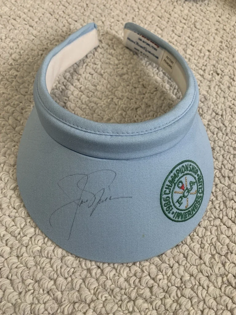 JACK NICKLAUS HAND SIGNED 1986 PGA CHAMPIONSHIP GOLF VISOR      RARE     JSA