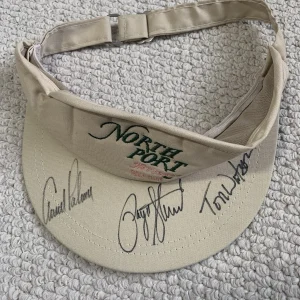 PAYNE STEWART+ARNIE+TOM WATSON HAND SIGNED GOLF VISOR AWESOME+RARE JSA