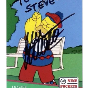 DAN CASTELLANETA HAND SIGNED TRADING CARD+COA HOMER SIMPSON TO STEVE