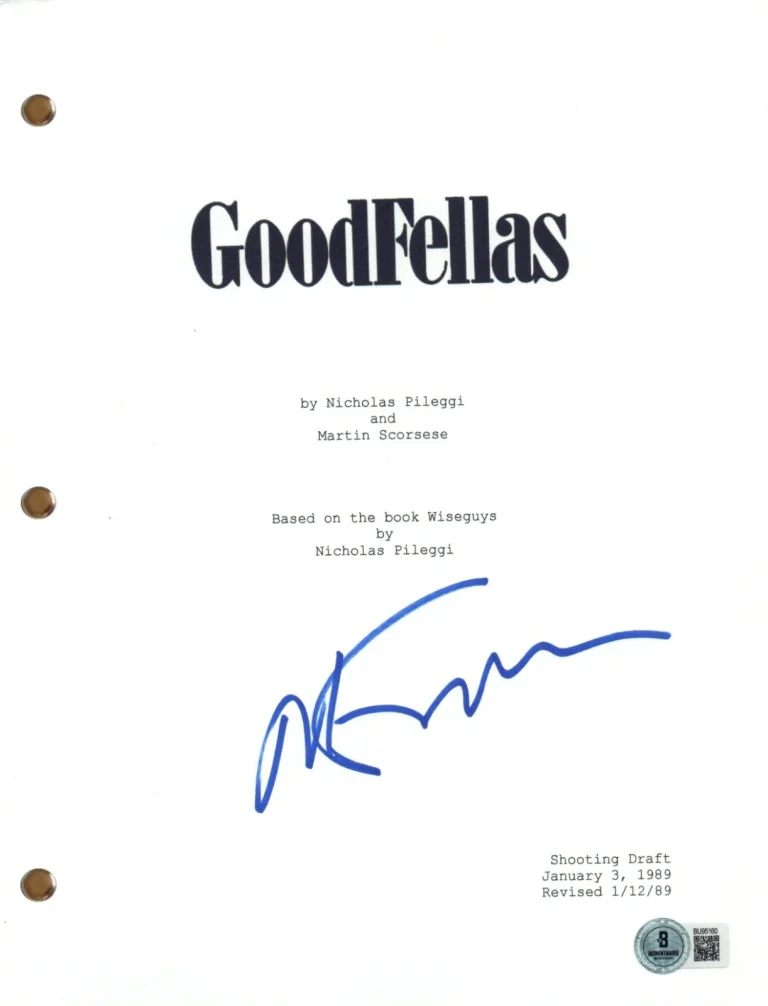 Martin Scorsese Signed Autograph Goodfellas Movie Script Screenplay Beckett COA