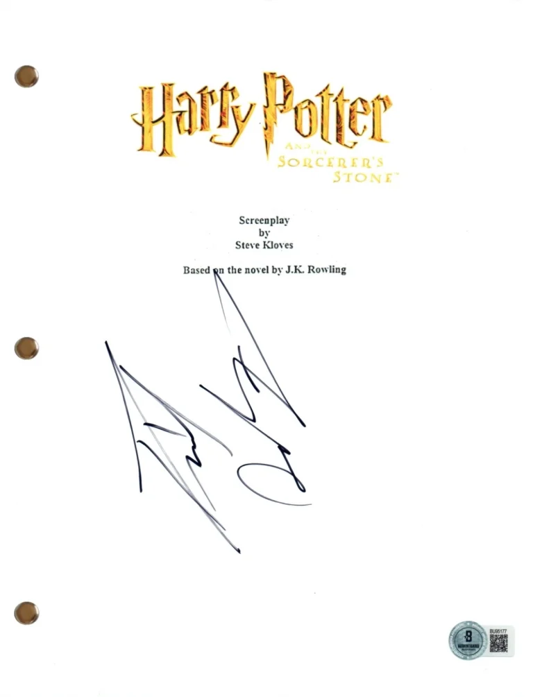 Daniel Radcliffe Signed Harry Potter and the Sorcerer's Stone Script Beckett COA