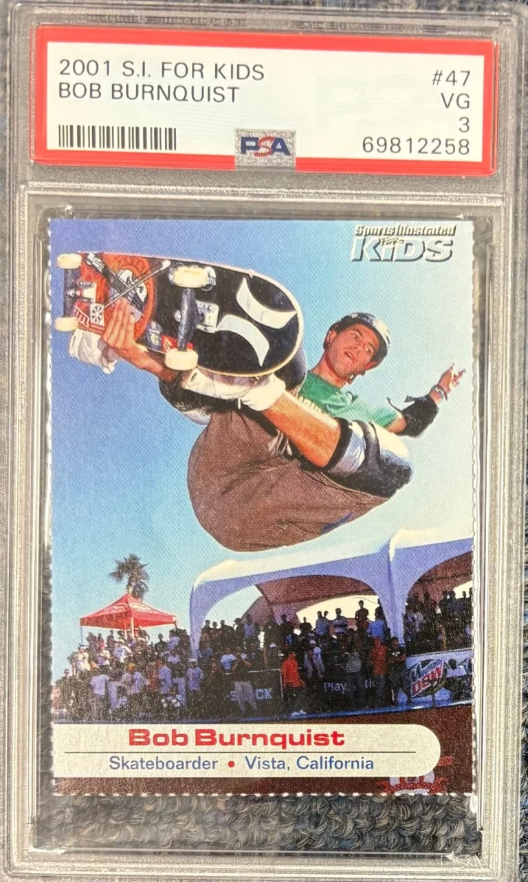 2001 S.I. for Kids 47 Bob Burnquist Rookie POP 1 PSA 3