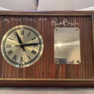 ROOSEVELT BOUIE PRRSONALLY OWNED+SIGNED 1979 CARRIER CLASSIC CLOCK MVP AWARD