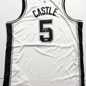 Stephon Castle Signed Autographed San Antonio Spurs Jersey PSA/DNA COA
