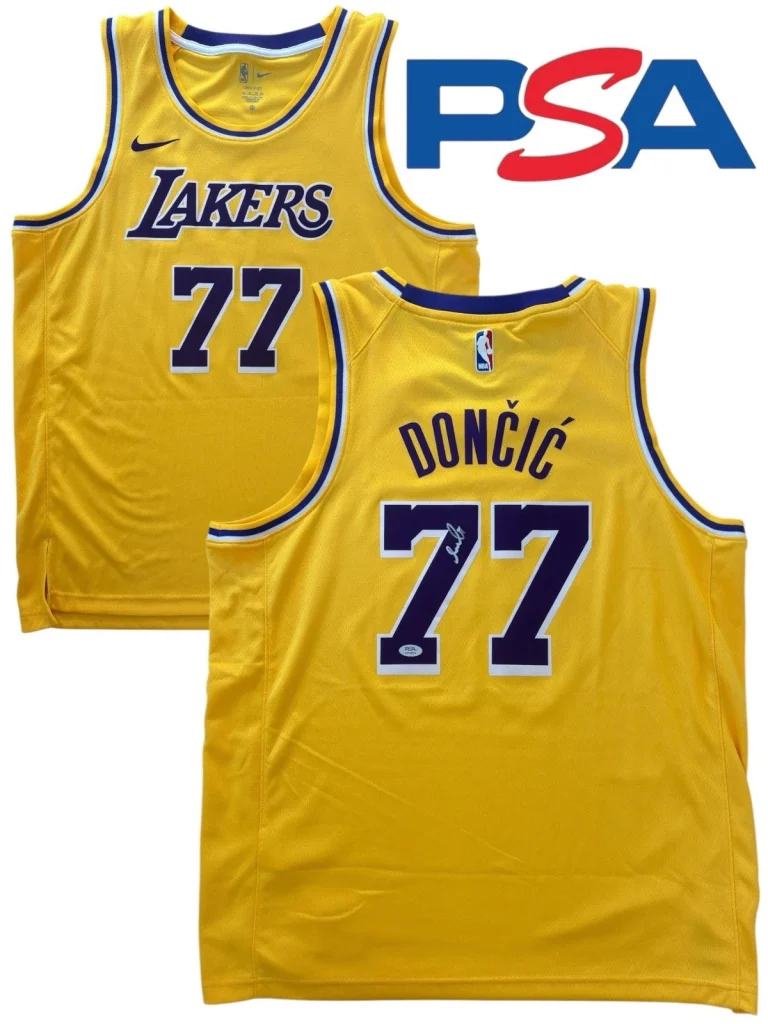 Luka Doncic Signed Los Angeles Lakers #77 Icon Edition Jersey PSA/DNA AUTOGRAPH